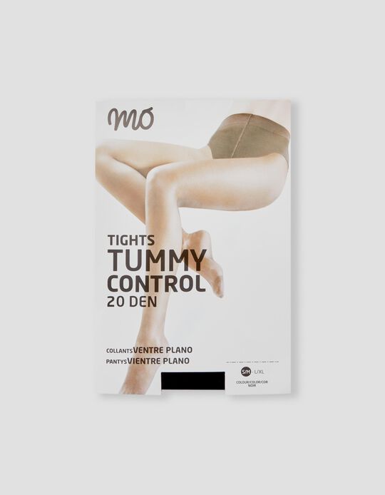 20 Den Tummy Control Tights, Women, Black