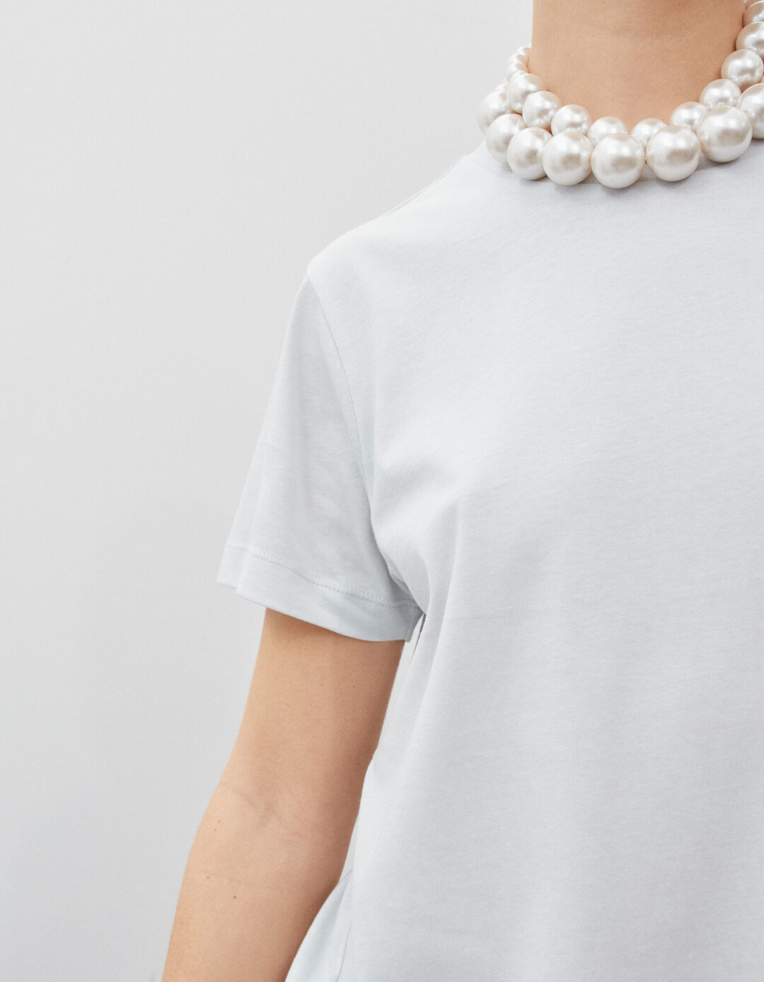 Round Neck T-shirt, Woman, Light Blue