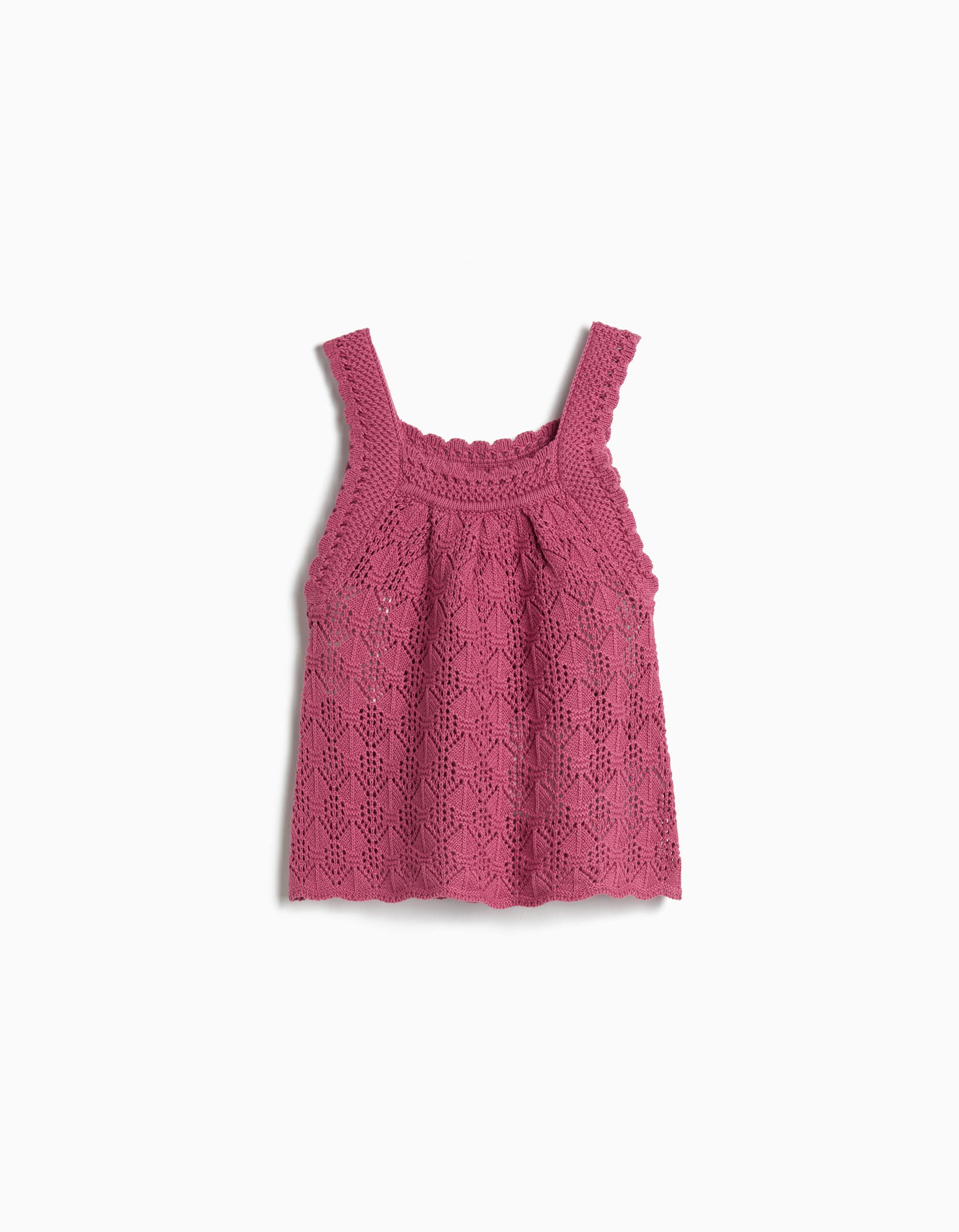 Comprar Online Top Crochet, Menina, Rosa Escuro