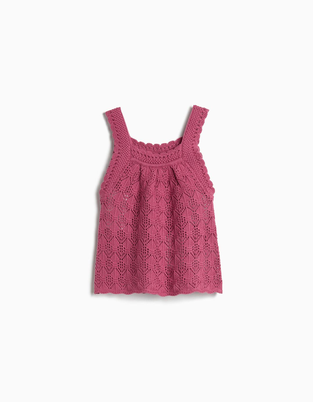 Top Crochet, Menina, Rosa Escuro