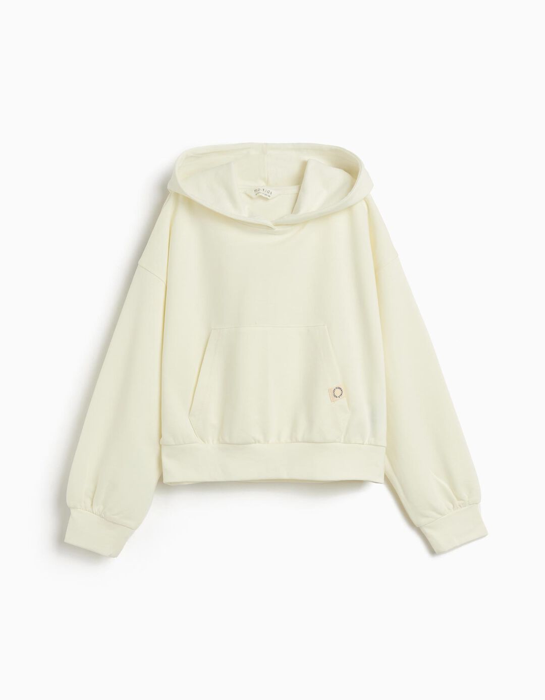 Sweatshirt de Felpa Capuz, Menina, Branco