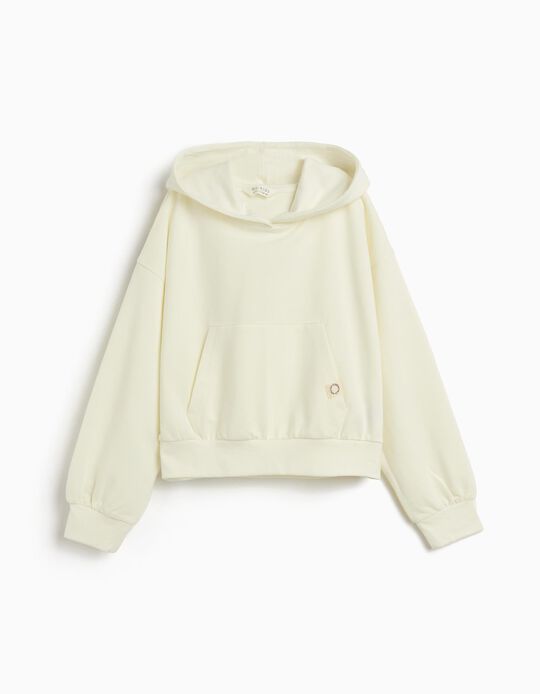 Comprar Online Sweatshirt de Felpa Capuz, Menina, Branco