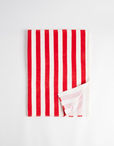 Beach Towel, Women, Red/White