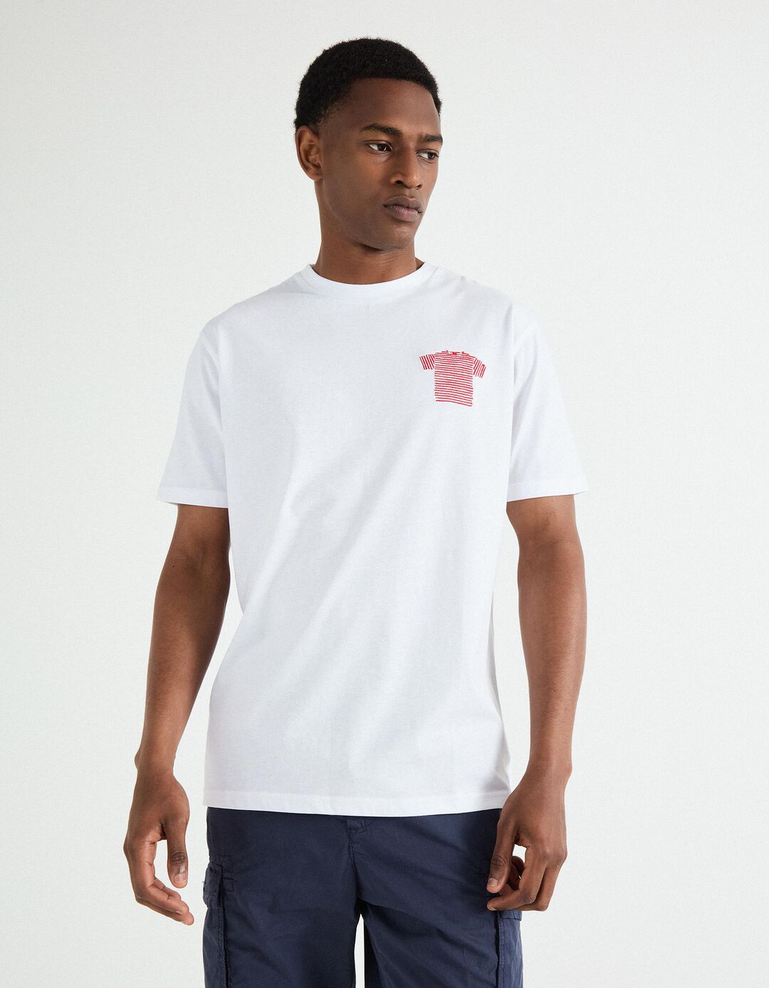 T-shirt Print, Homem, Branco
