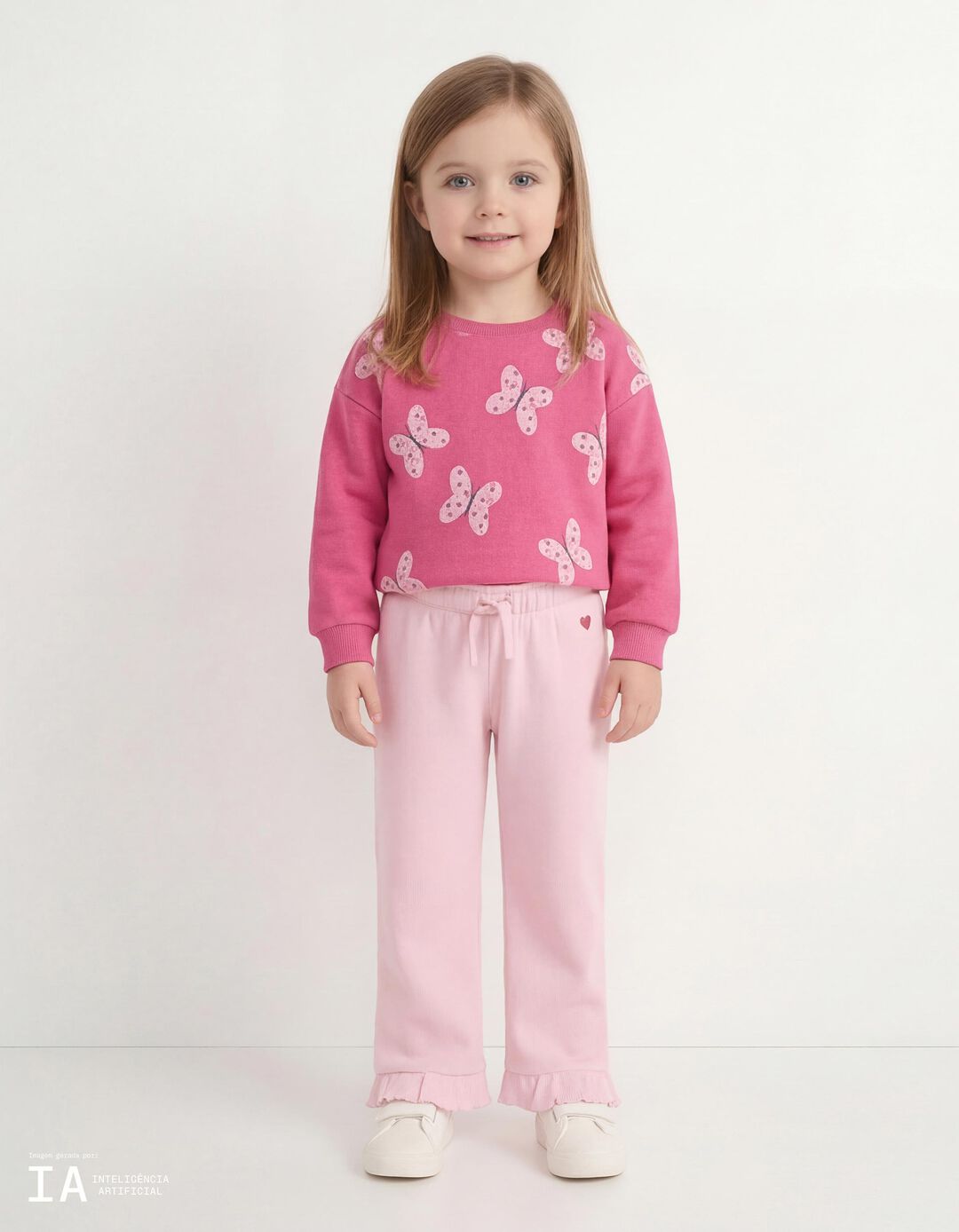 Cal&ccedil;as, Menina, Rosa Claro