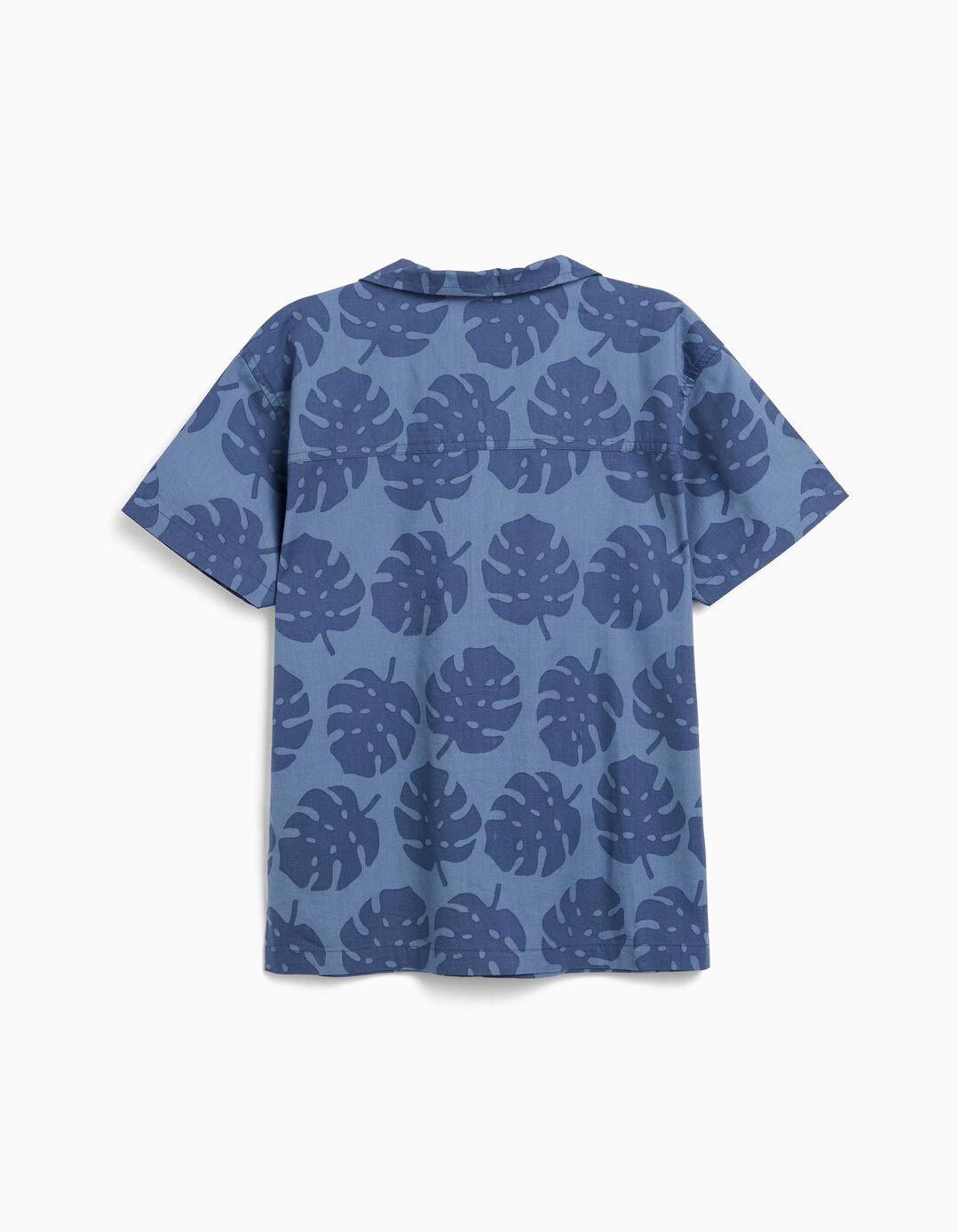 Camisa Print Tropical, Menino, Azul