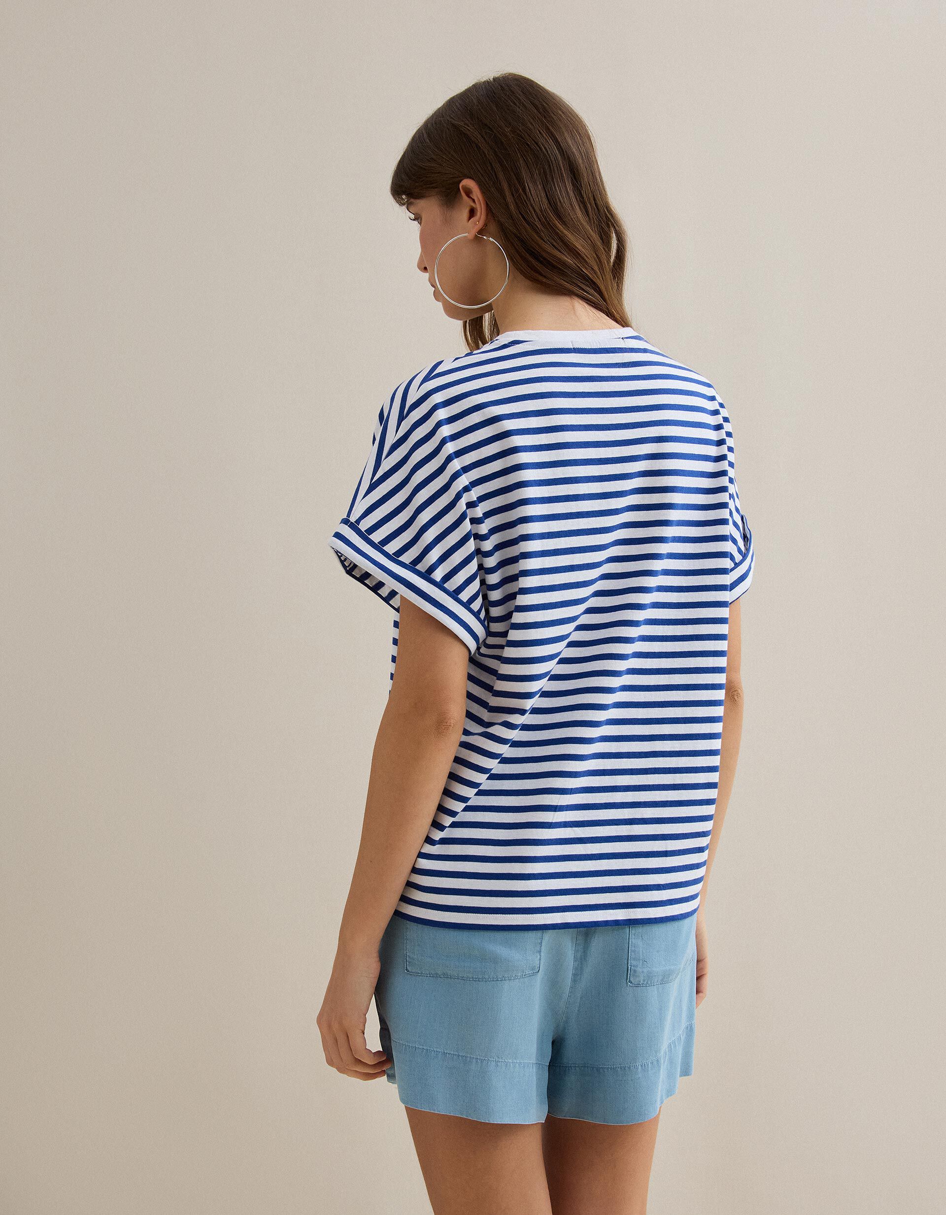 Comprar Online T-shirt Riscas, Mulher, Azul