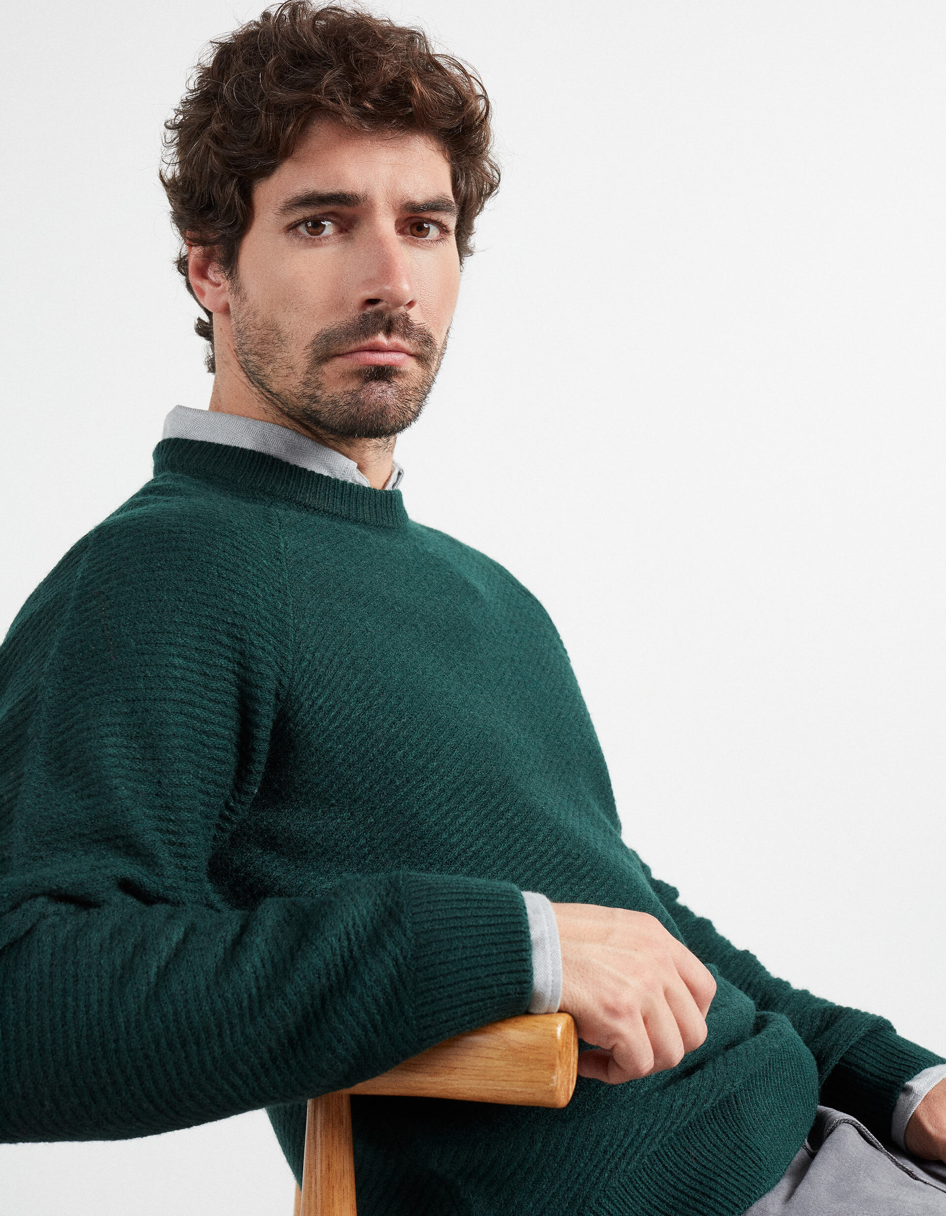 Comprar Online Wool Blend Sweater, Men, Green