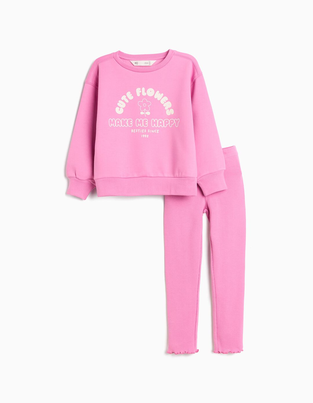 Conjunto Sweatshirt e Leggings, Menina, Rosa