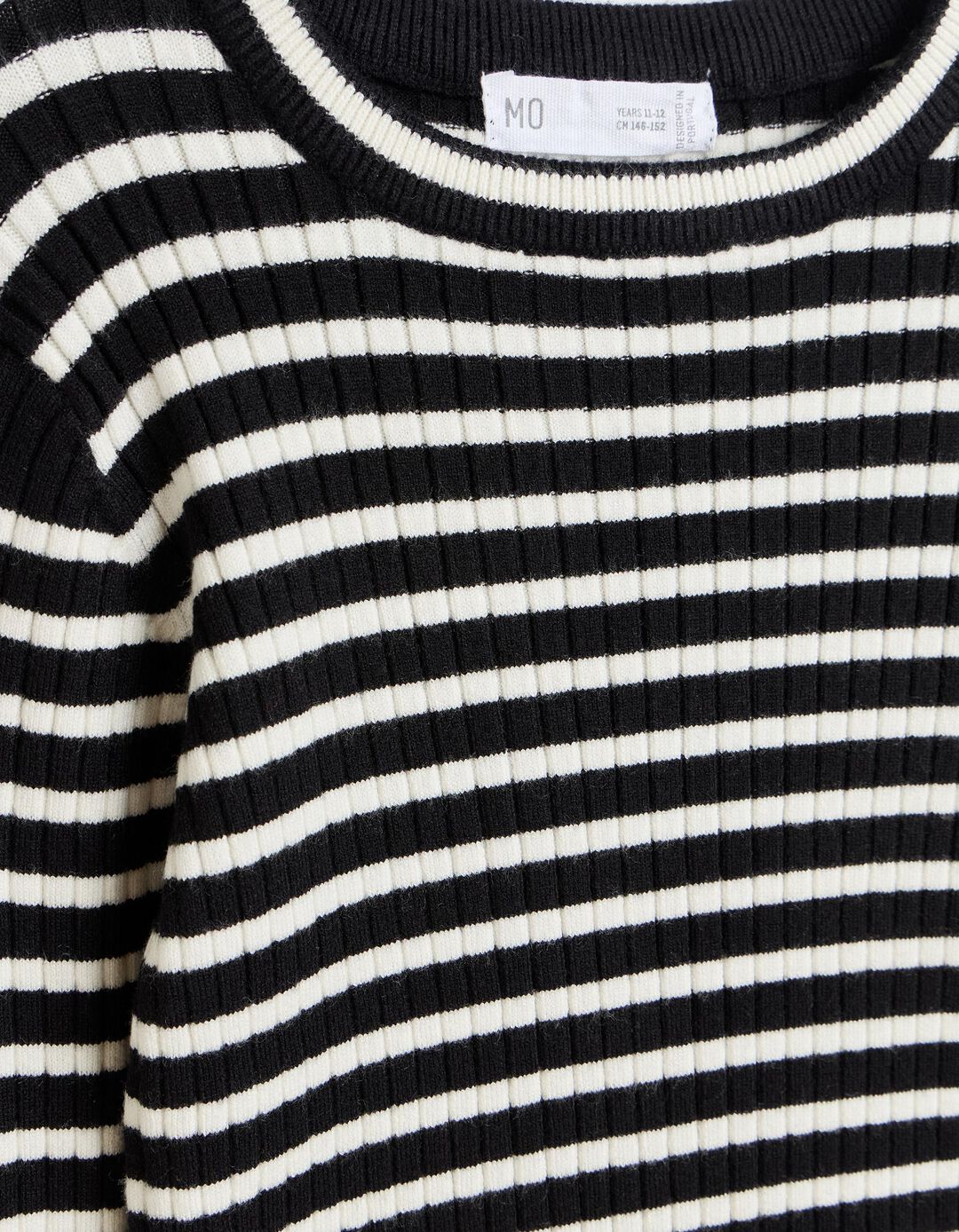 Camisola De Malha &Agrave;s Riscas, Menina, Preto