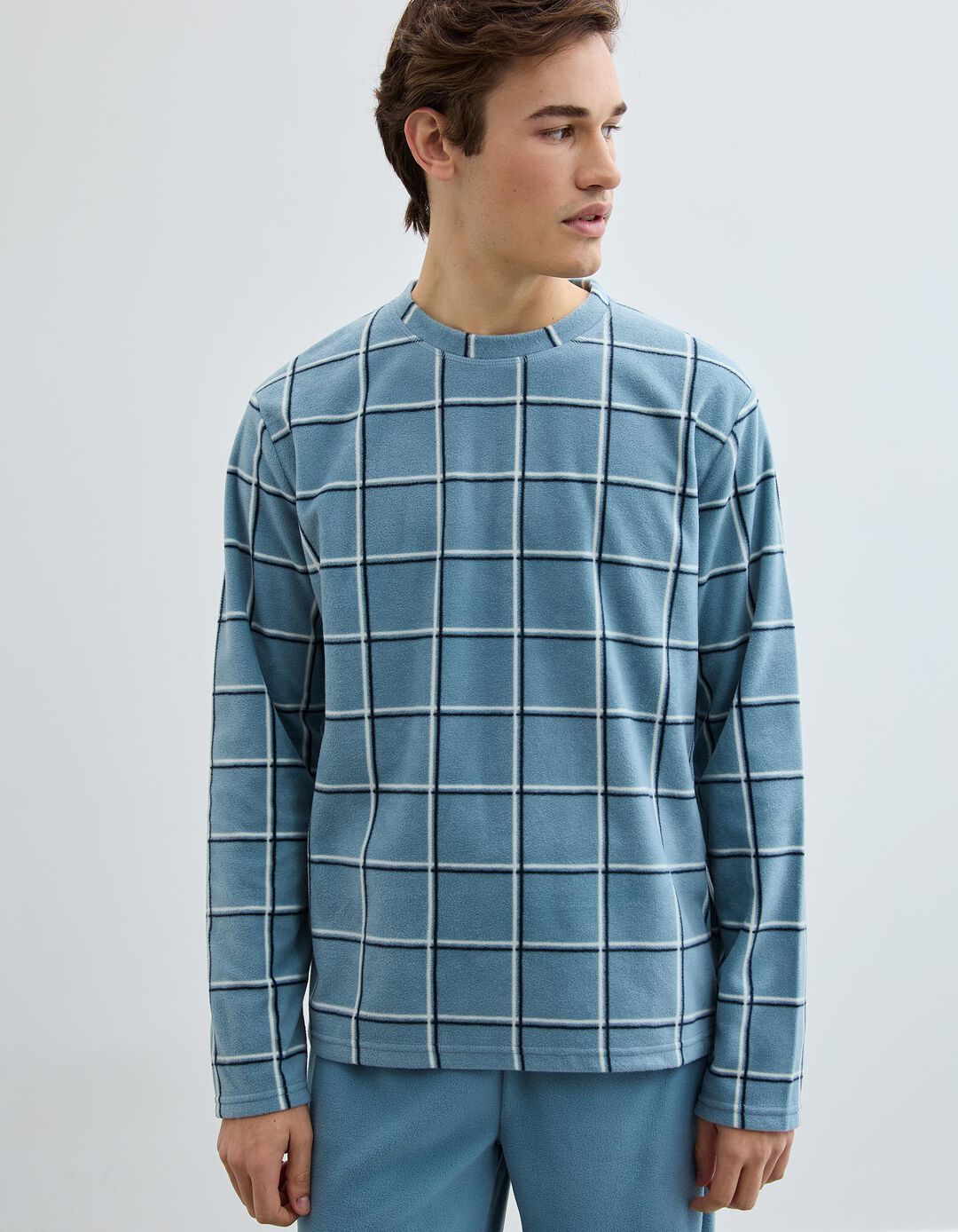 Pijama Polar, Homem, Azul Claro