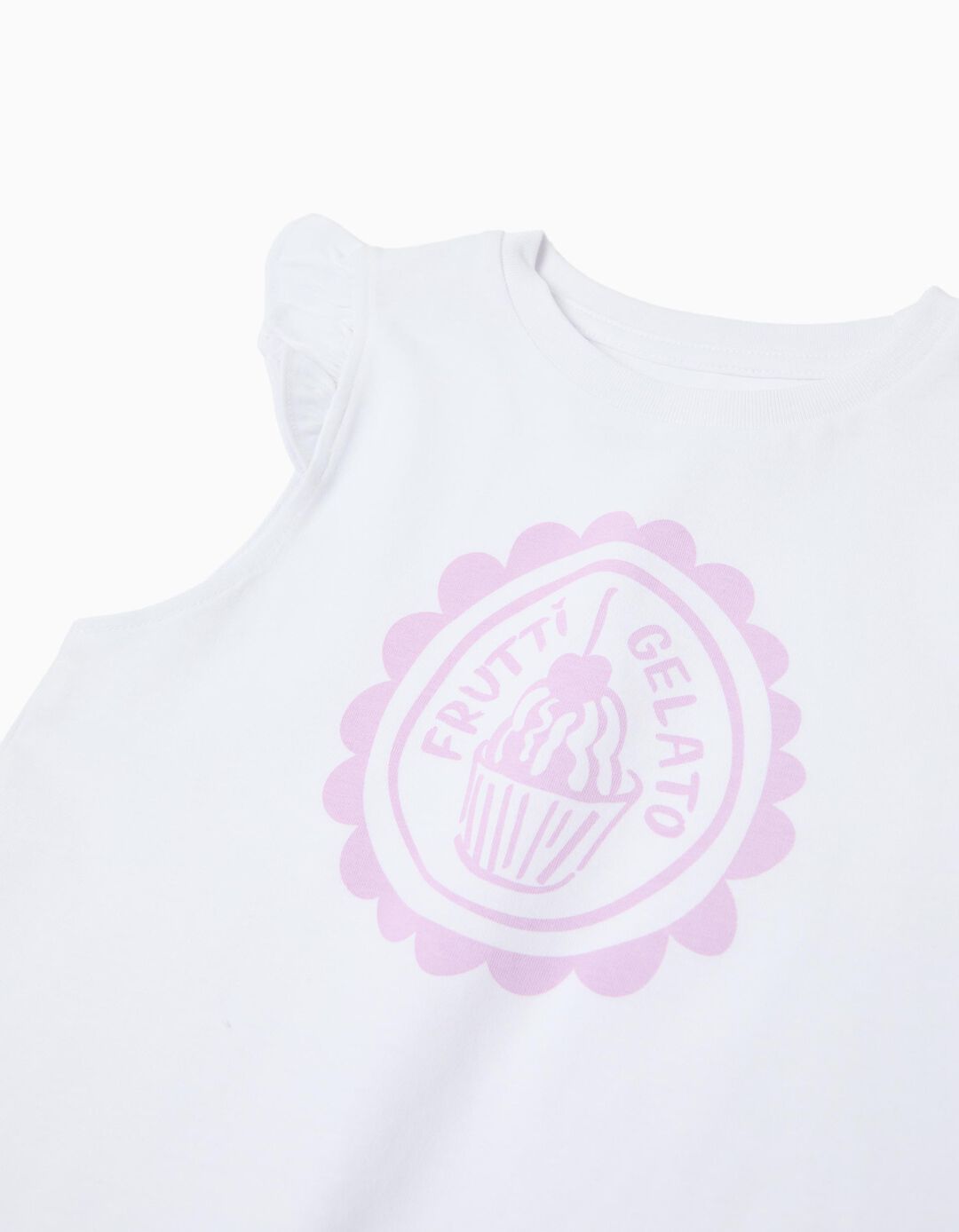 T-shirt Estampada, Menina, Branco