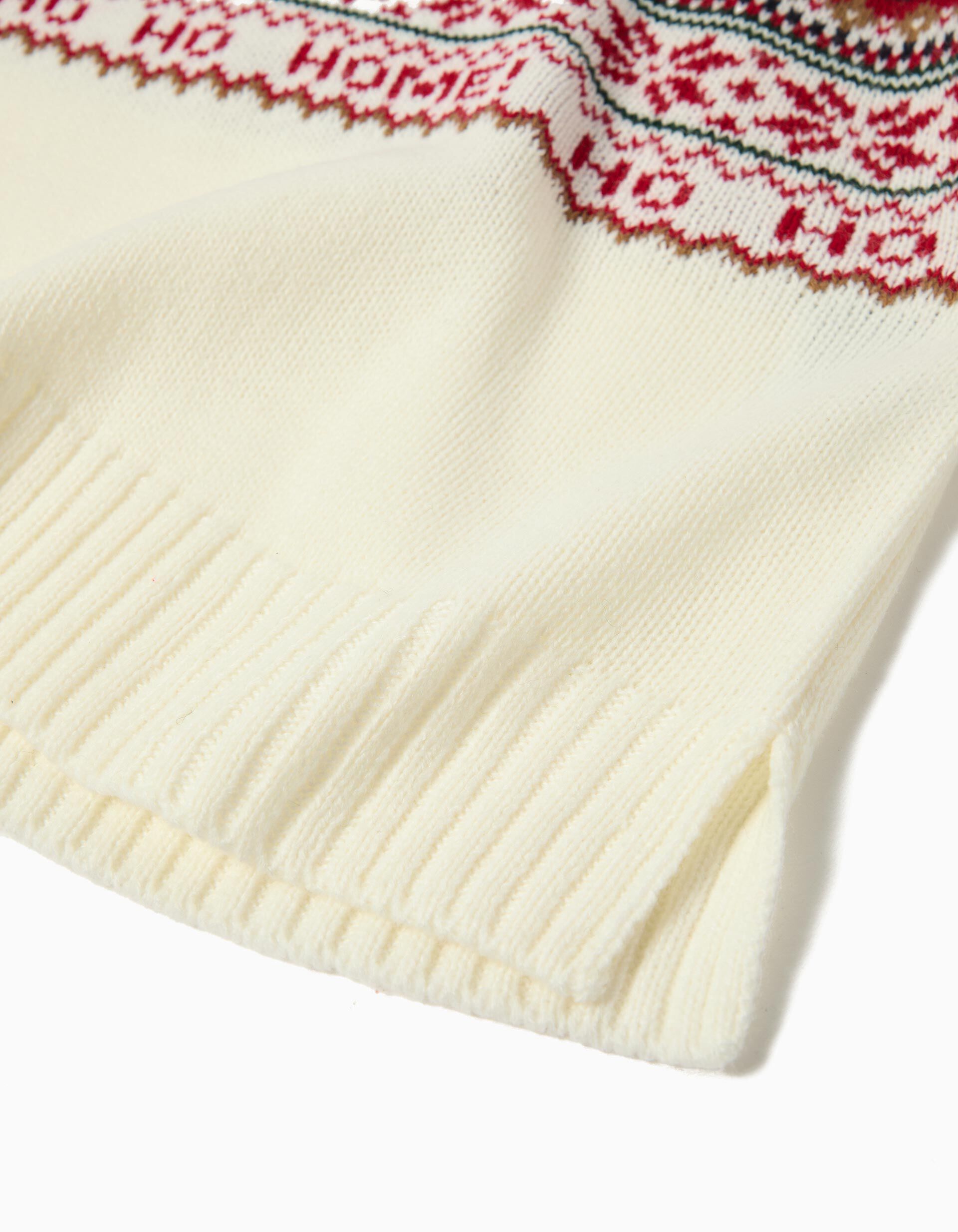 Comprar Online Camisola Malha Natal, Menina, Bege Claro