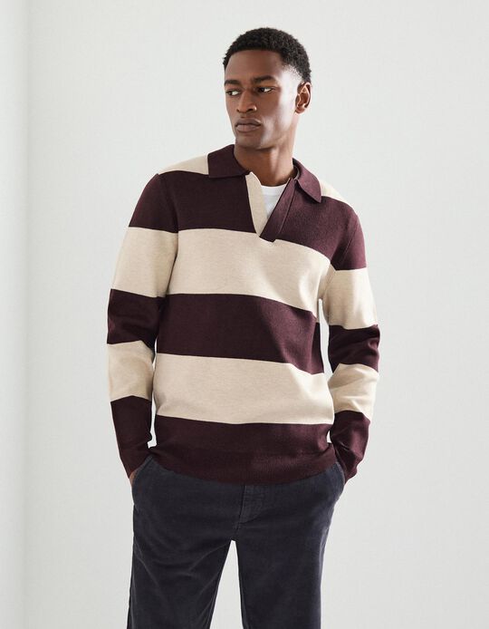 Comprar Online Polo de Malha, Homem, Castanho Escuro