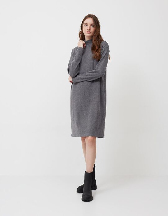 Knit Dress, Women, Grey