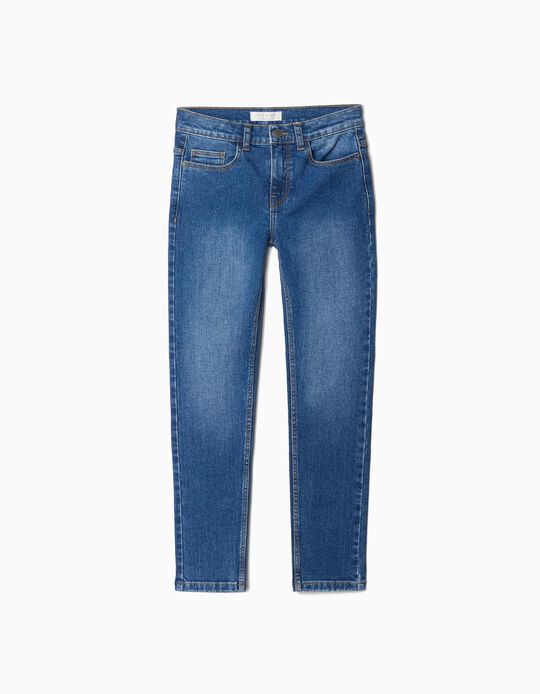 Comprar Online Calças de Ganga Slim, Menino, Azul 