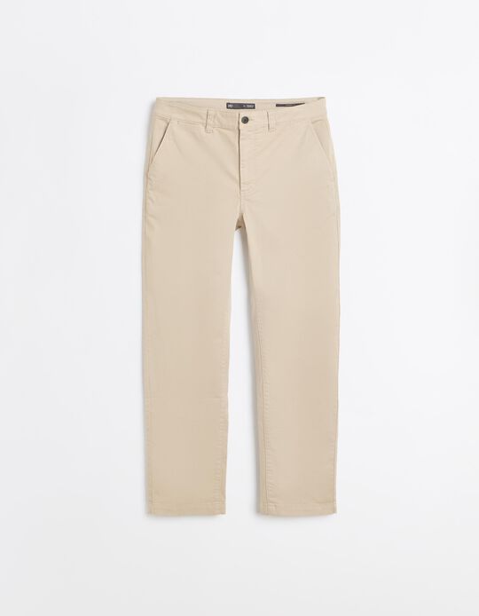 Comprar Online Cal&ccedil;as Chino Straight, Homem, Bege