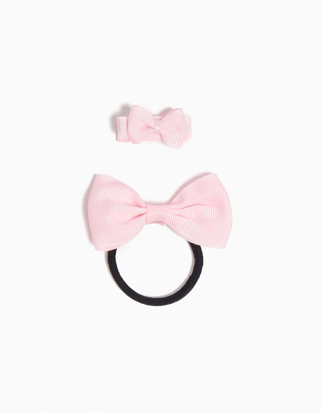 Hair Elastic Pack + Bow Tie, Girl, Light Pink