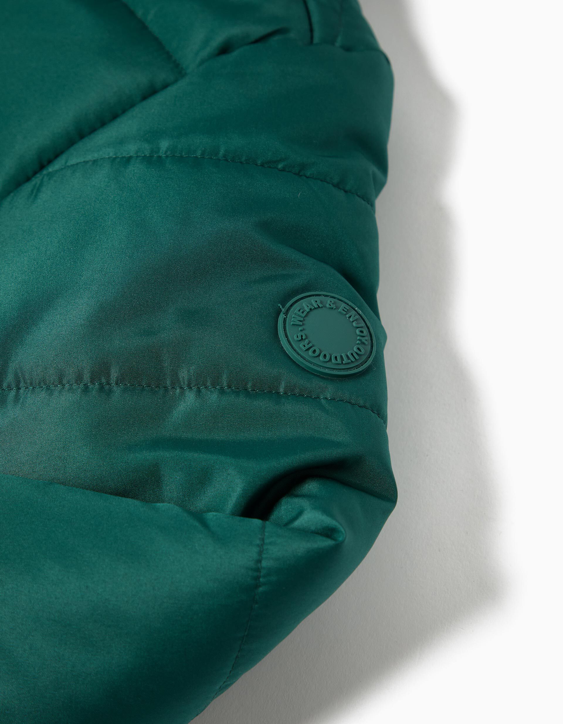 Comprar Online Casaco Acolchoado com Capuz, Menino, Verde Escuro