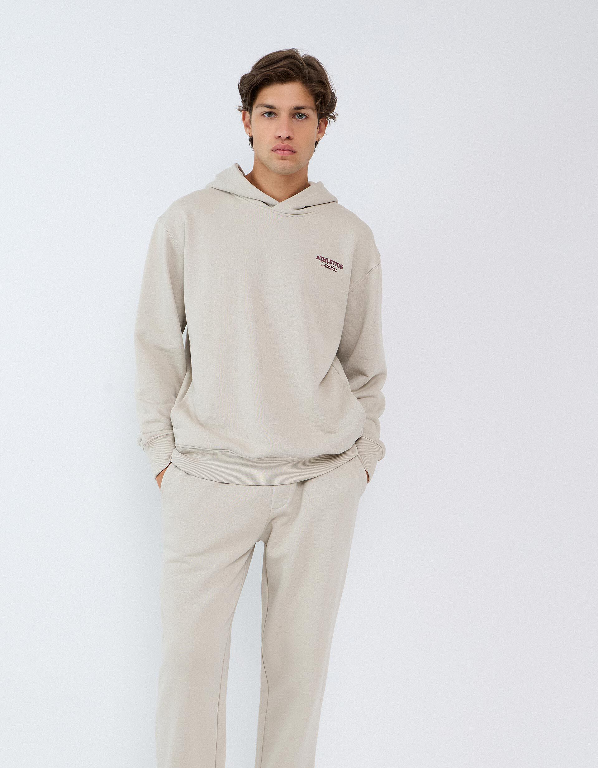 Comprar Online Sweatshirt De Felpa Estampada, Homem, Bege Claro