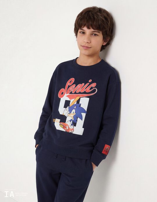 Comprar Online Sweatshirt 'Sonic', Menino, Azul Escuro