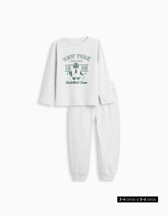 Comprar Online Pijama Jersey, Menino, Cinzento Claro