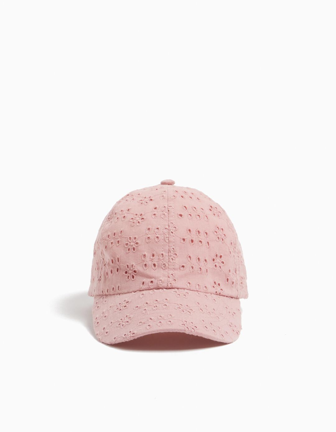 English Embroidered Cap, Girl, Light Pink