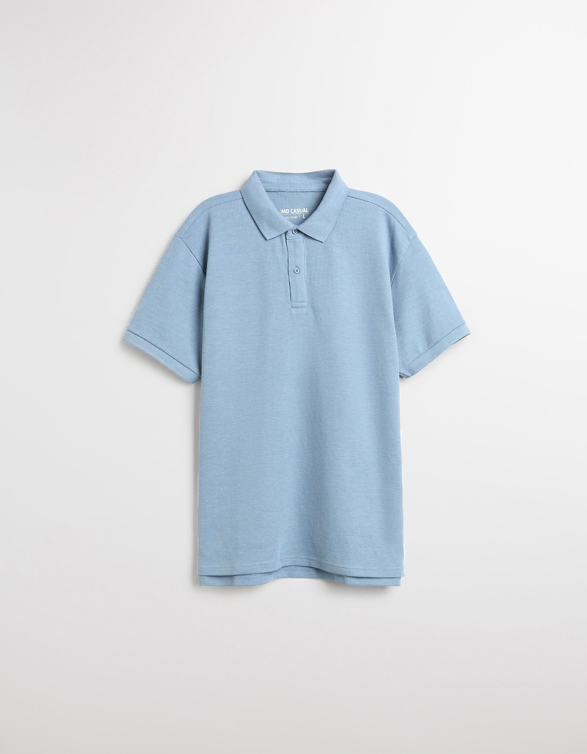 Comprar Online Polo Waffle, Homem, Azul 