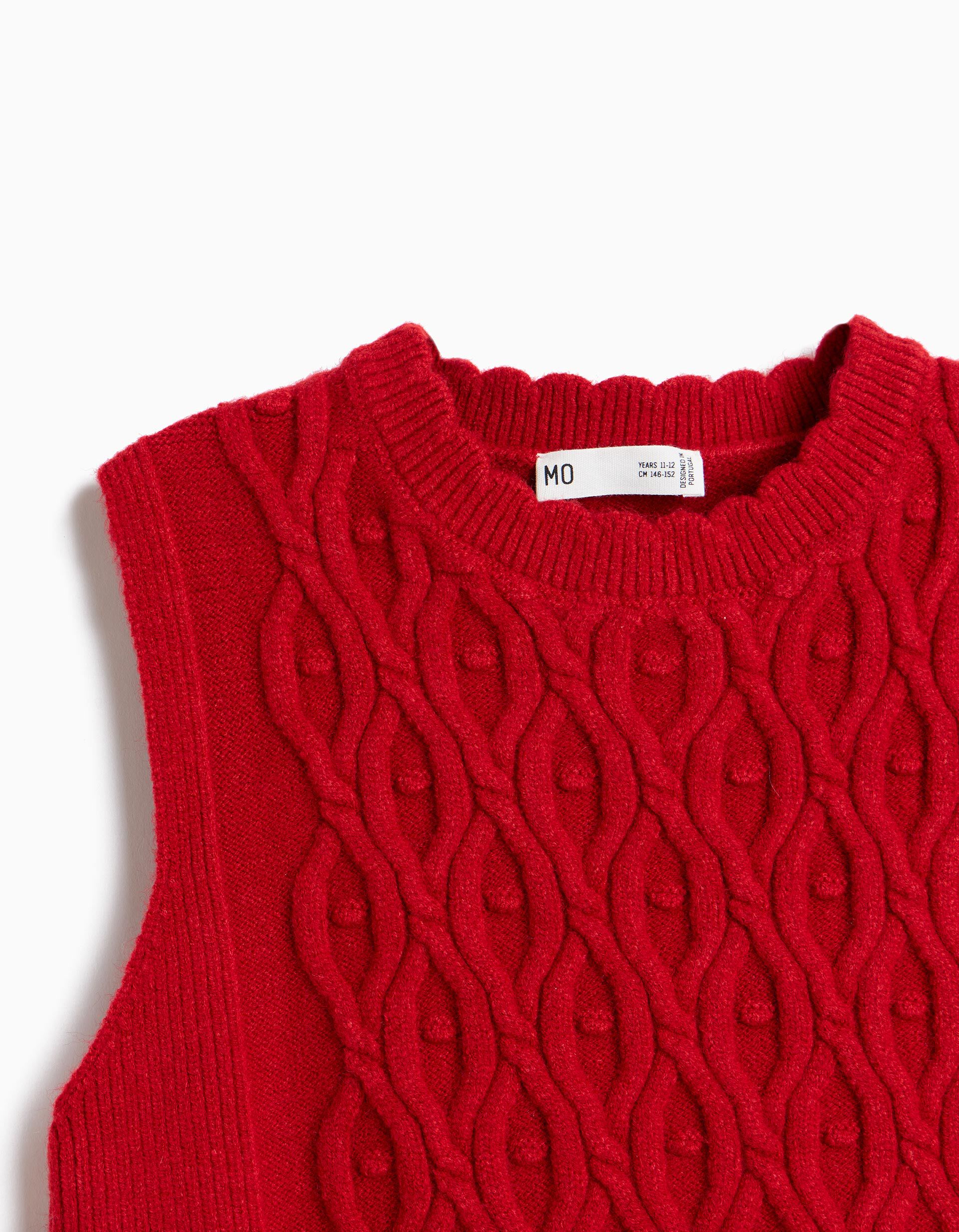 Comprar Online Colete De Malha, Menina, Vermelho
