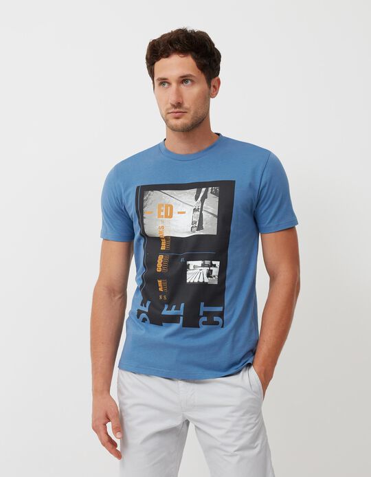 T-shirt, Men, Blue