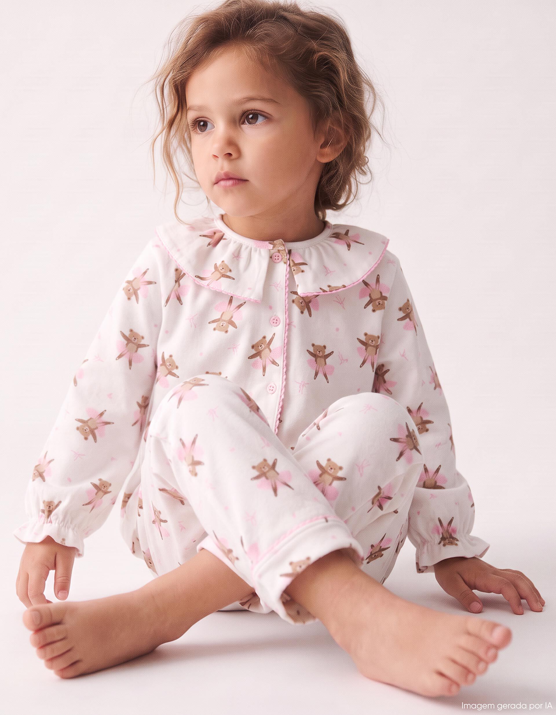 Comprar Online Pijama Camiseiro, Menina, Branco