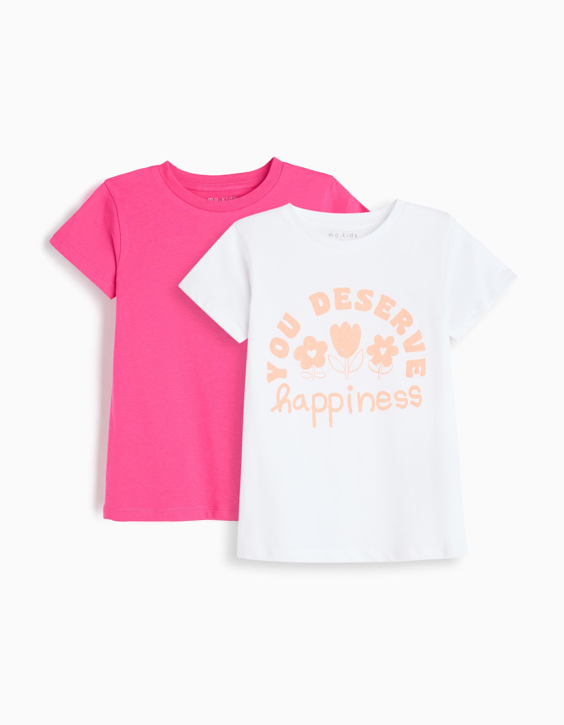 Comprar Online Pack 2 T-shirts, Menina, Rosa Escuro