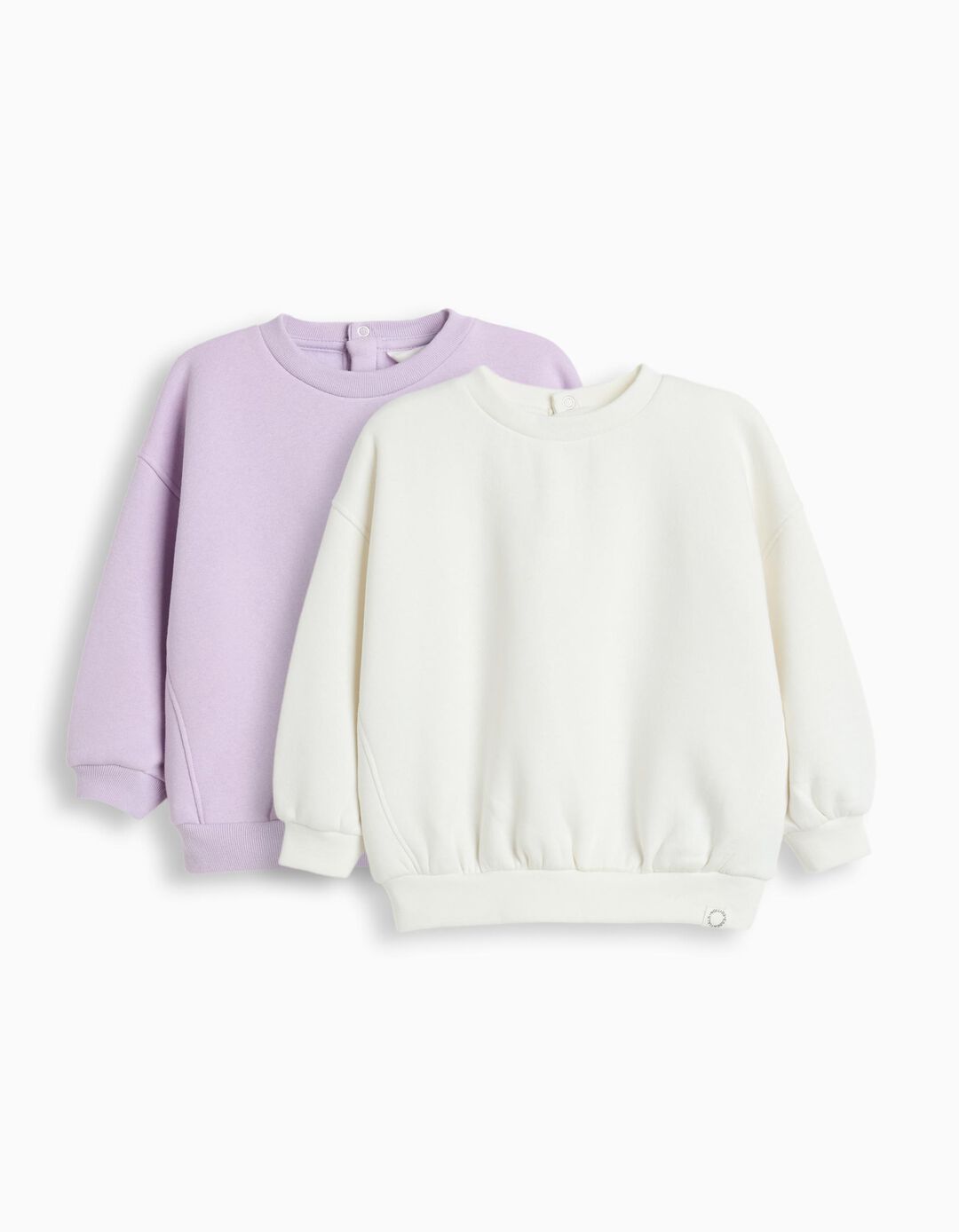 Pack 2 Sweatshirts de Felpa, Menina, Roxo Claro