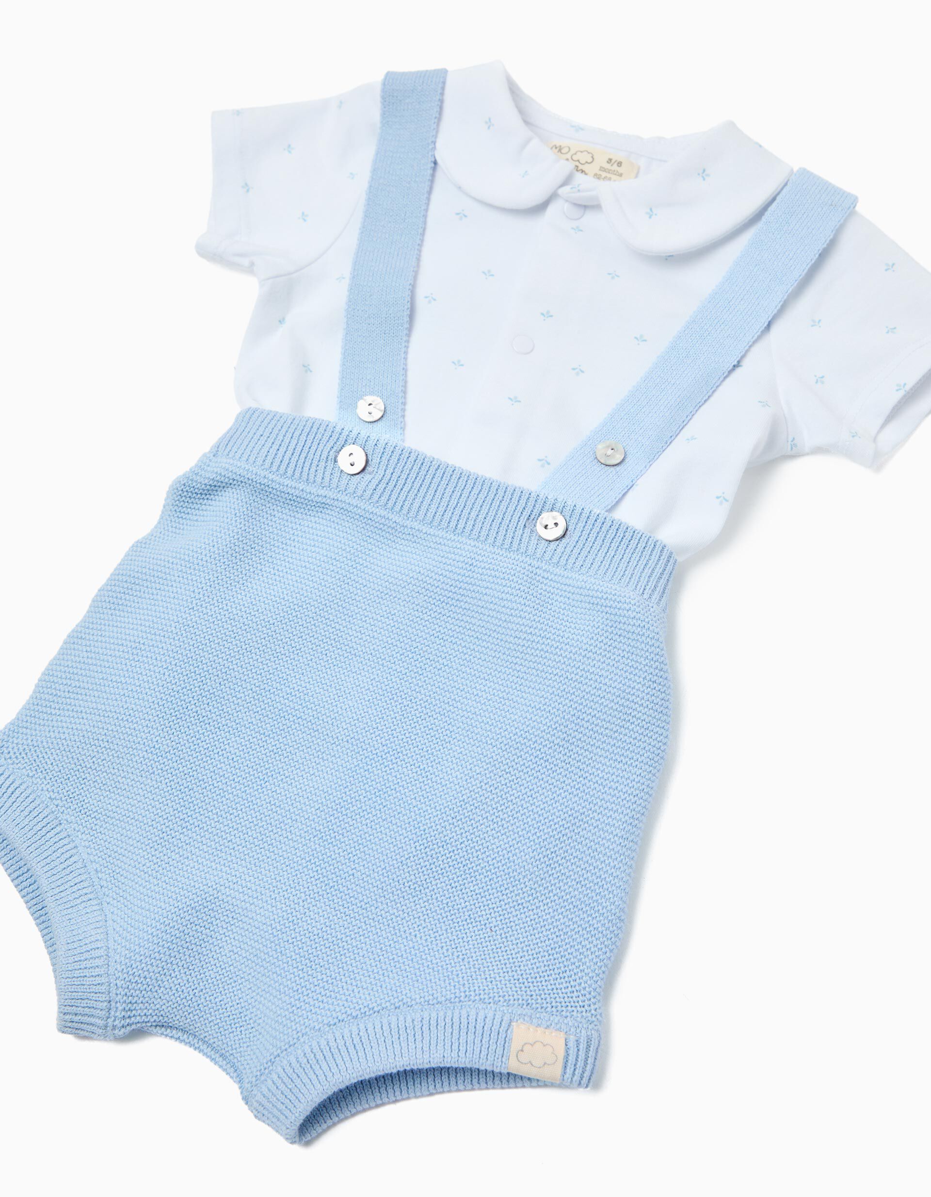 Comprar Online Conjunto Body e Macac&atilde;o, Rec&eacute;m-Nascido, Azul Claro