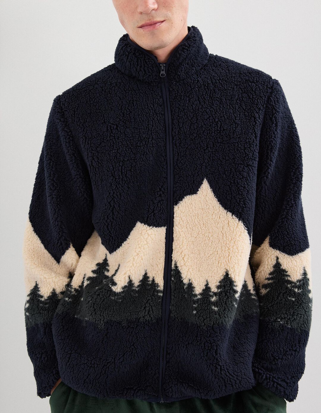 Casaco Sherpa, Homem, Azul Escuro 