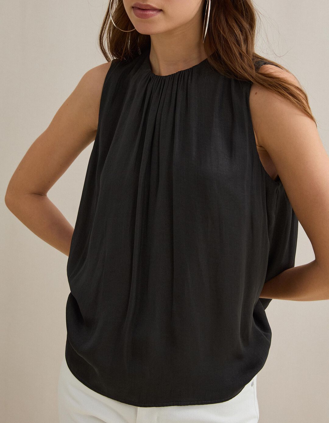 Blusa, Mulher, Cinzento Escuro