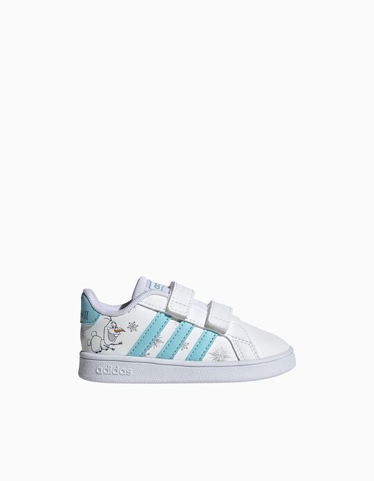 Adidas Grand Court Frozen Trainers, Babies, White