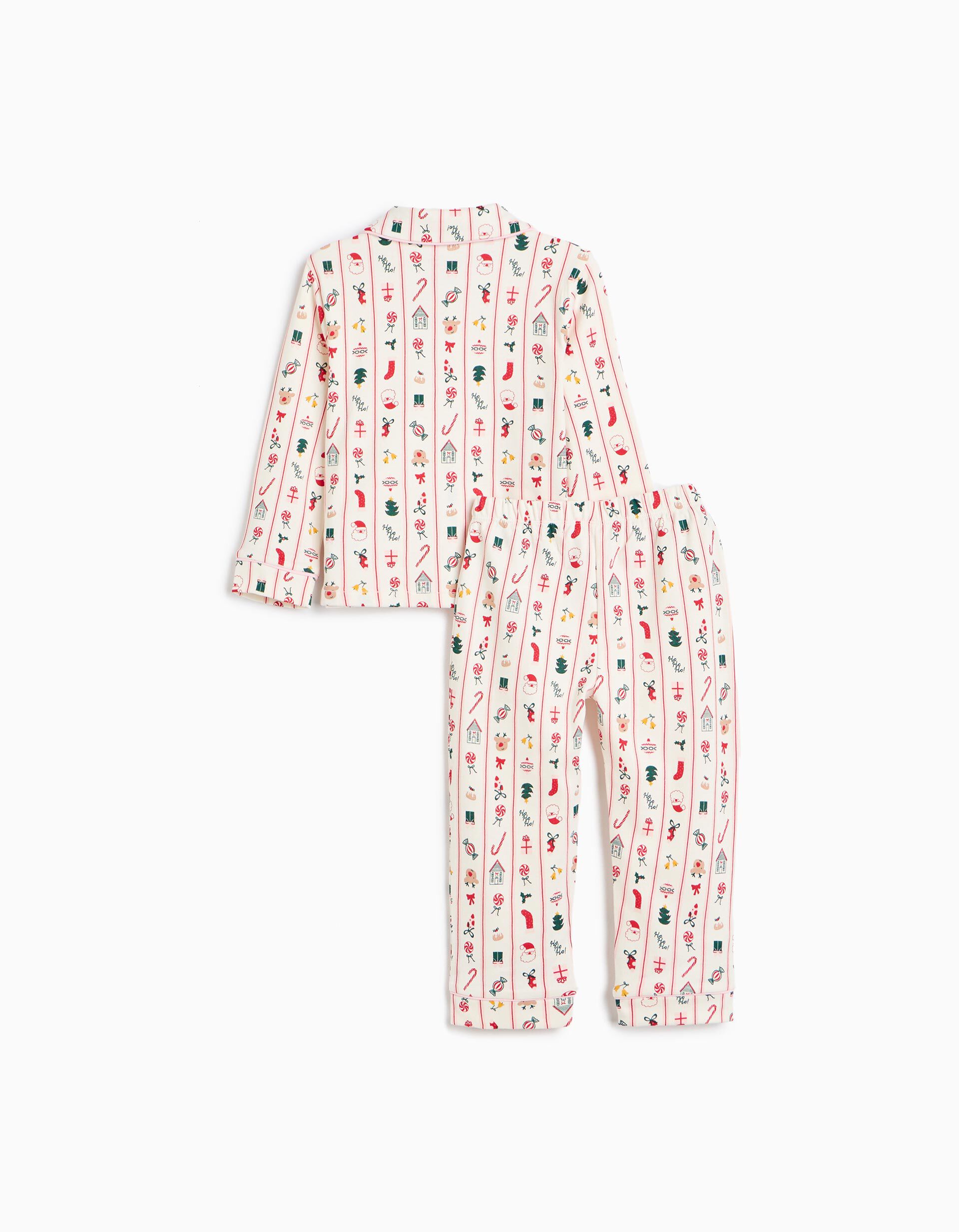 Comprar Online Pijama Camiseiro De Natal, Menina, Bege Claro