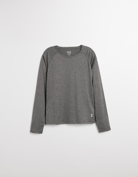 Comprar Online T-shirt de Manga Compida de Desporto, Mulher, Cinzento 