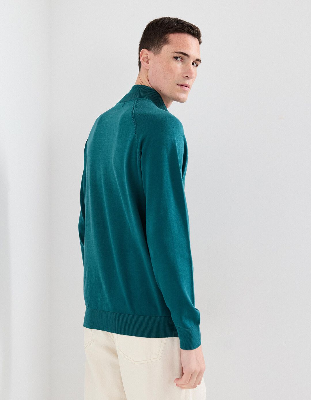 Camisola de Malha, Homem, Verde Escuro