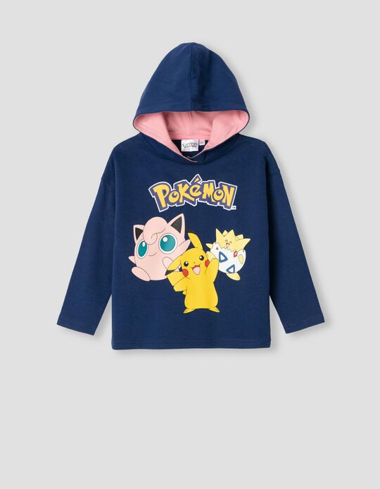 Sweatshirt do Pokémon, Menina, Azul Escuro