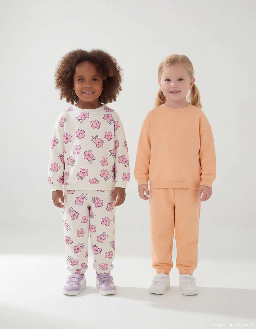 Pack 2 Joggers de Felpa, Menina, Branco