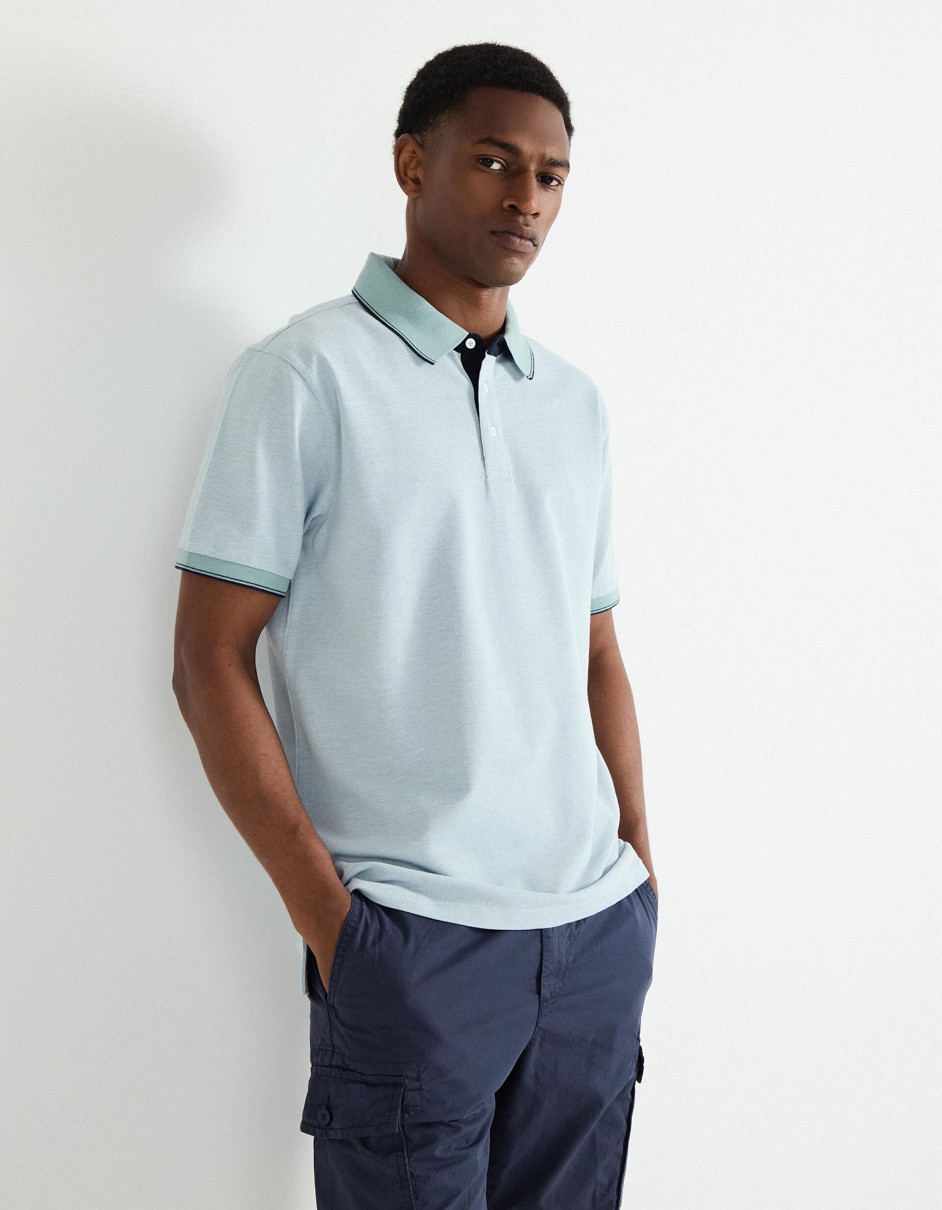 Comprar Online Polo Piquet Manga Curta, Homem, Azul Claro