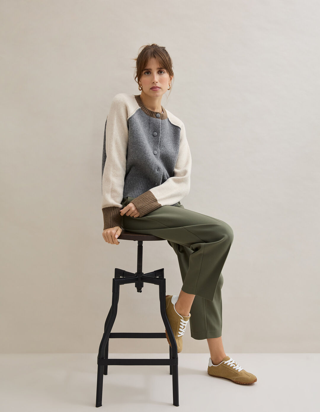 Casaco com L&atilde;, Mulher, Cinzento