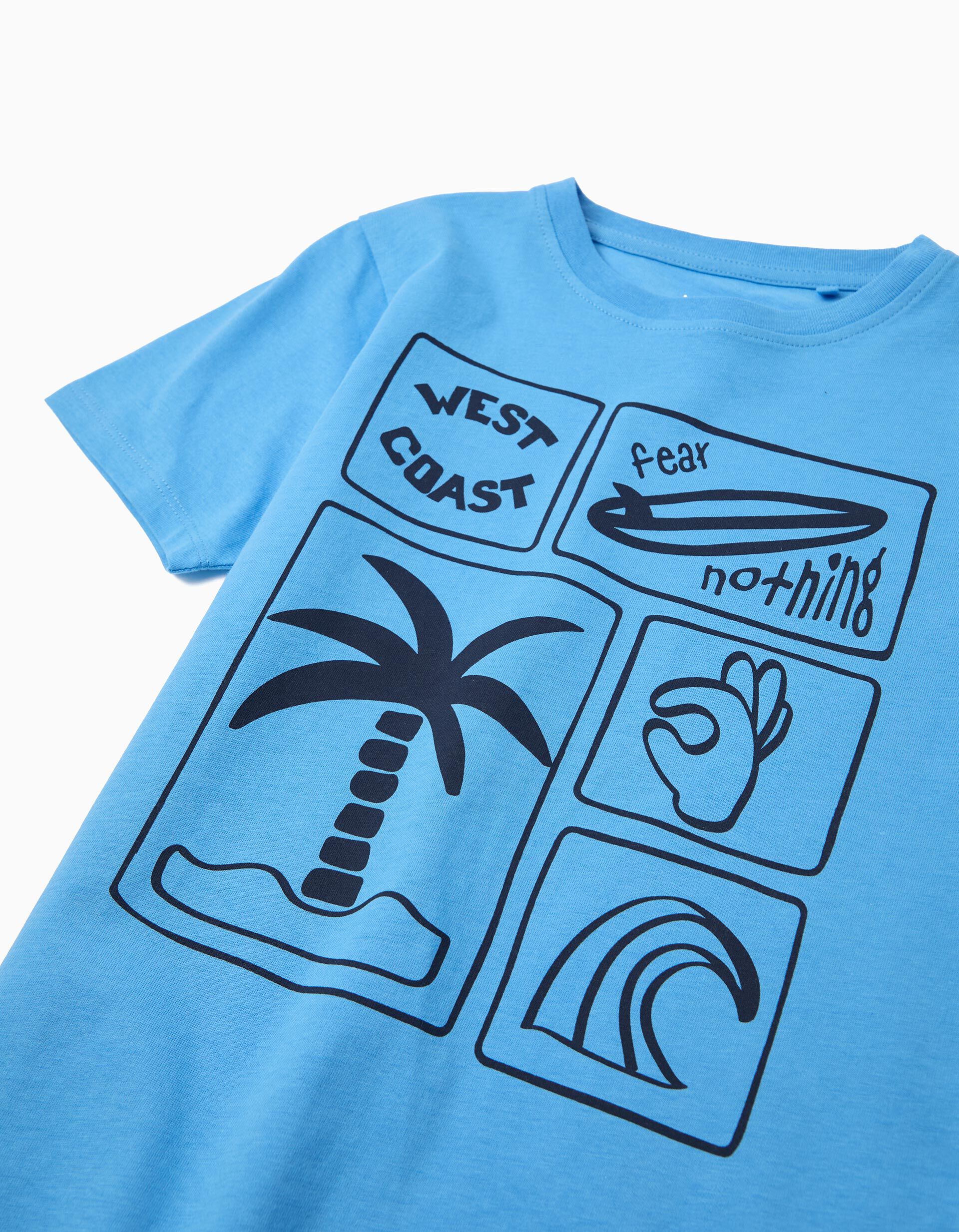 Comprar Online T-shirt Estampada, Menino, Azul Claro