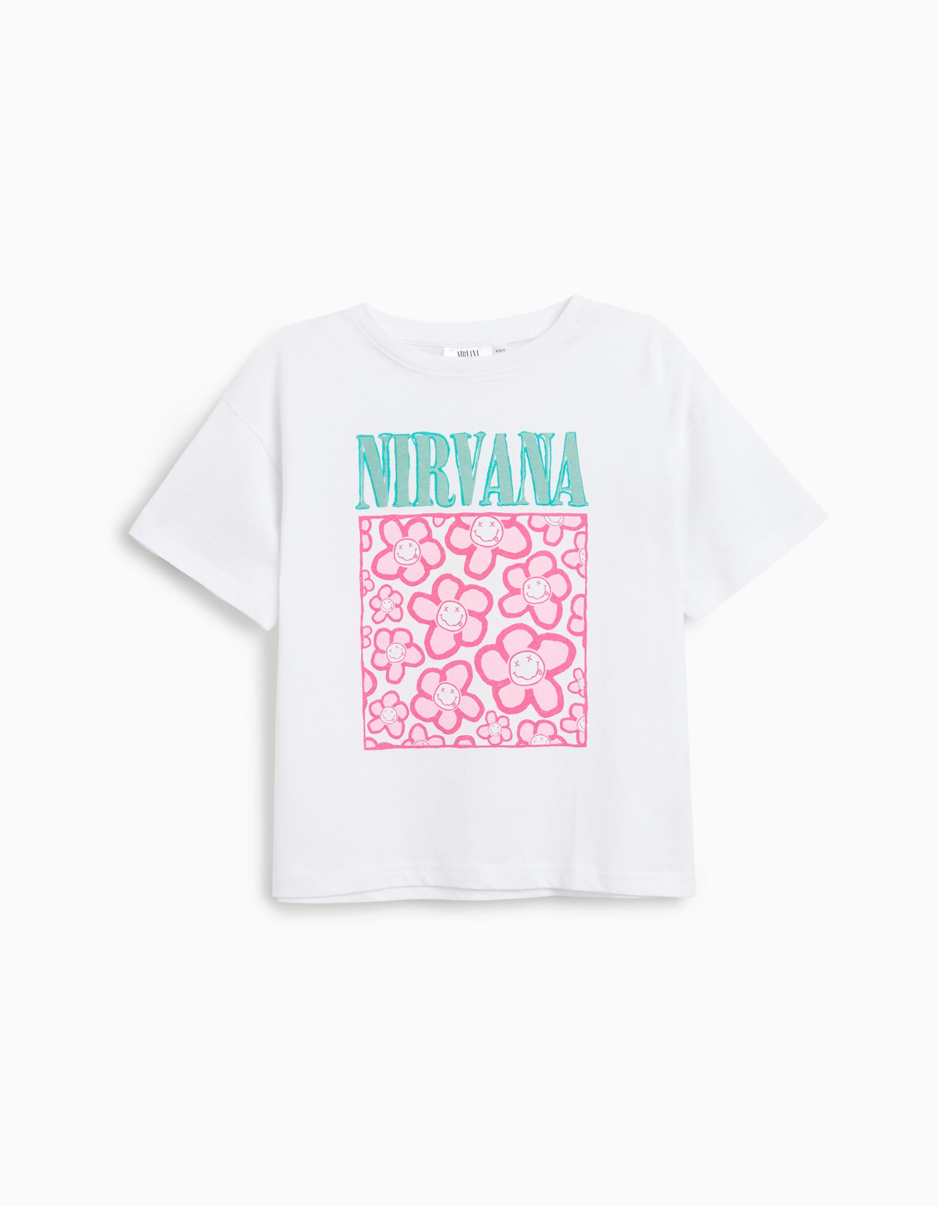 Comprar Online T-shirt 'Nirvana', Menina, Branco