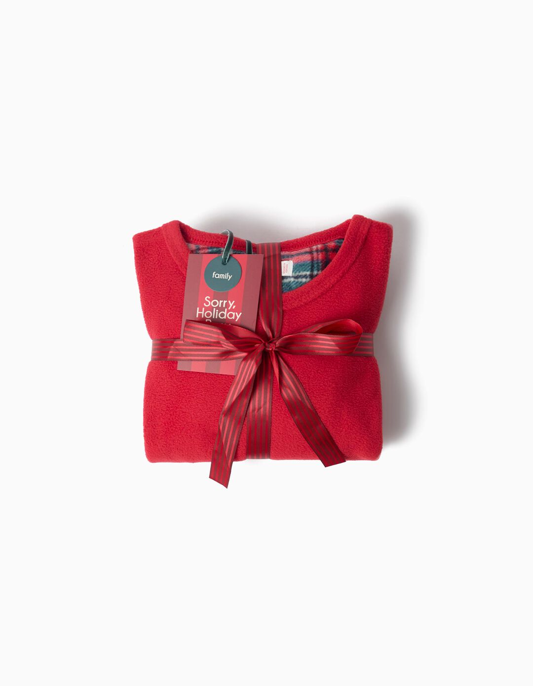 Pijama Polar De Natal, Menino, Vermelho Escuro