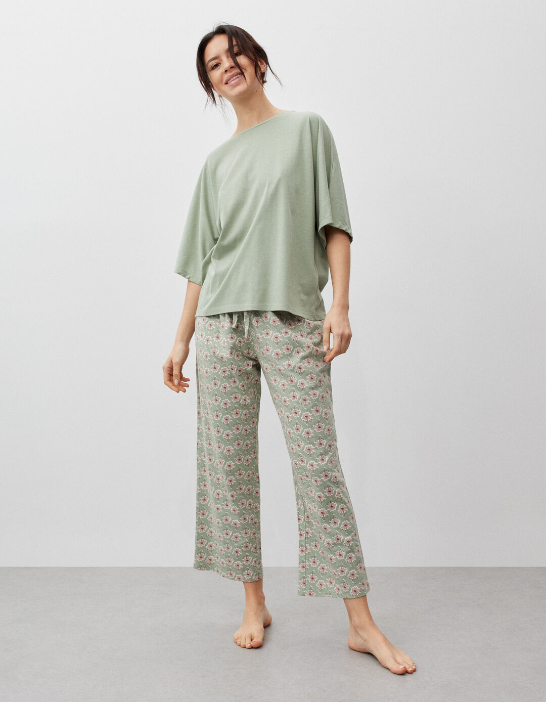 Pajamas, Woman, Green