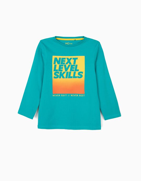 T-shirt de manga comprida estampada