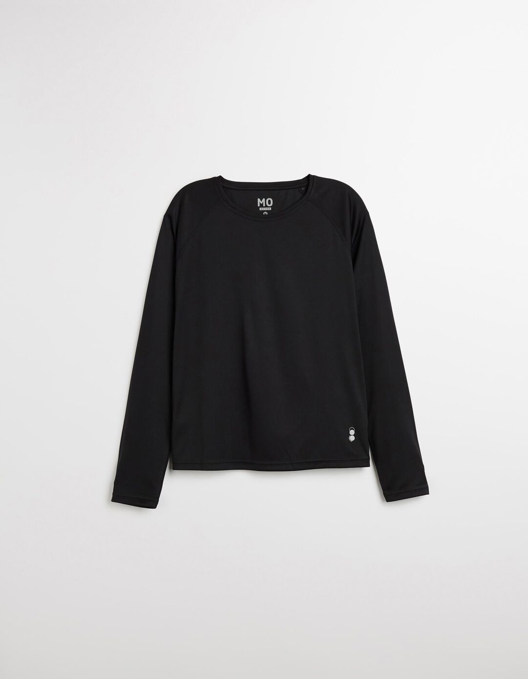 T-shirt Manga Comprida de Desporto, Mulher, Preto